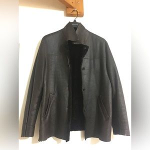 Marc New York Shearling leather coat jacket
